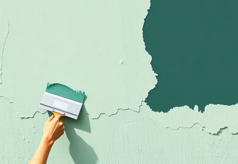 Application d'un enduit décoratif à la lisseuse sur un mur