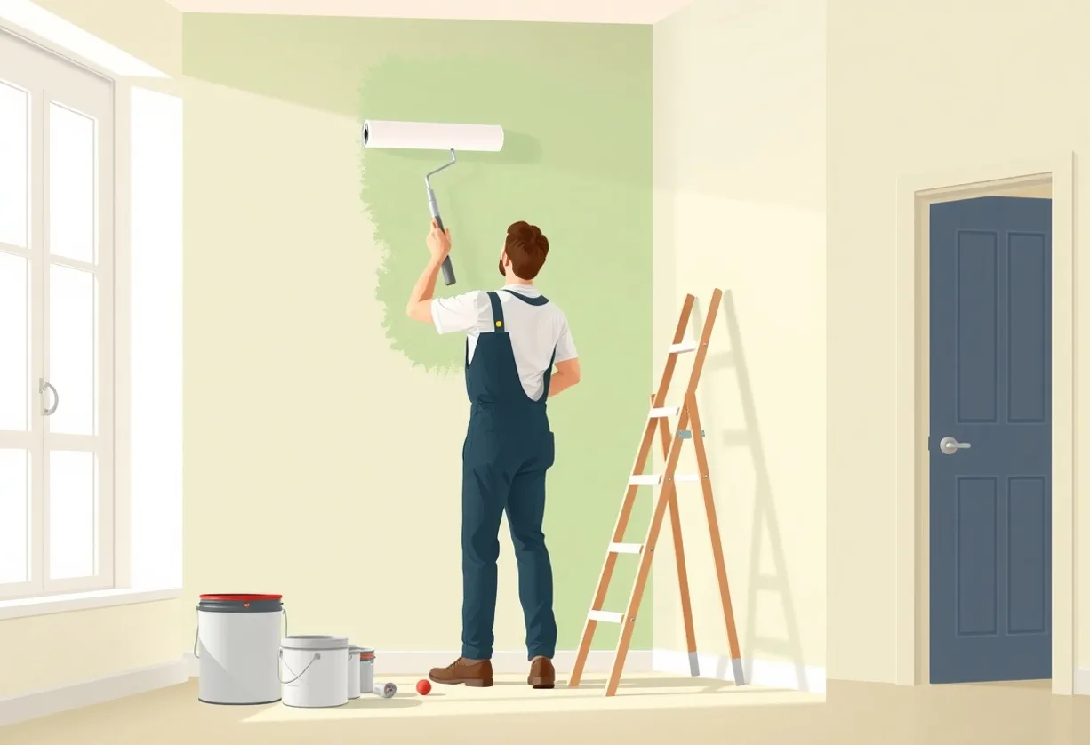 Peintre Amnéville 57360 en intervention sur un chantier